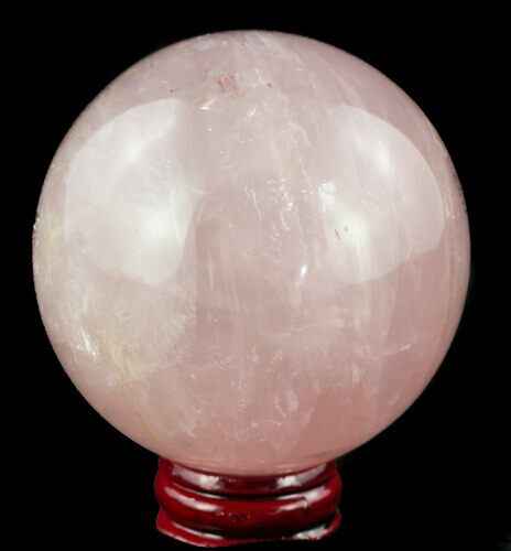 Polished Rose Quartz Sphere - Madagascar #52391